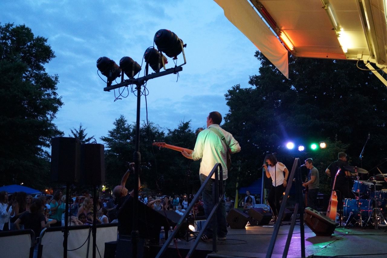 Band plays at the Brian Kirk and the Jirks - Hot Summer Nights event.
